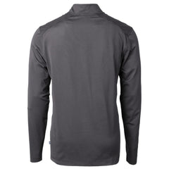 Pittsburgh Pirates Cutter & Buck Virtue Eco Pique Micro Stripe Recycled Quarter-Zip Pullover Top - Black/Gray - MLB on Sale