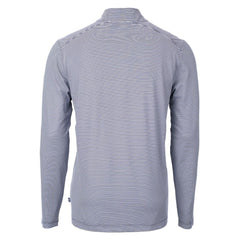 Washington Nationals Cutter & Buck Virtue Eco Pique Micro Stripe Recycled Quarter-Zip Pullover Top - Navy/White - MLB Sale