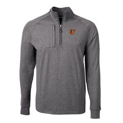 Baltimore Orioles Cutter & Buck Adapt Eco Knit Stretch Recycled Quarter-Zip Pullover Top - Heather Black - MLB Discount