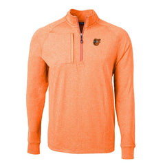 Baltimore Orioles Cutter & Buck Adapt Eco Knit Stretch Recycled Quarter-Zip Pullover Top - Heather Orange - MLB Sale