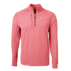 Cincinnati Reds Cutter & Buck Adapt Eco Knit Stretch Recycled Quarter-Zip Pullover Top - Heather Red - MLB Online