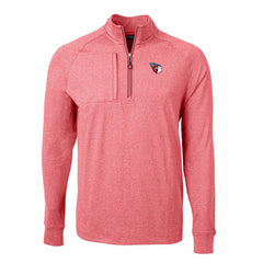 Cleveland Guardians Cutter & Buck Adapt Eco Knit Stretch Recycled Quarter-Zip Pullover Top - Heather Red - MLB Discount