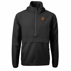 Baltimore Orioles Cutter & Buck Charter Eco Recycled Half-Zip Anorak Jacket - Black - MLB Lifestyle