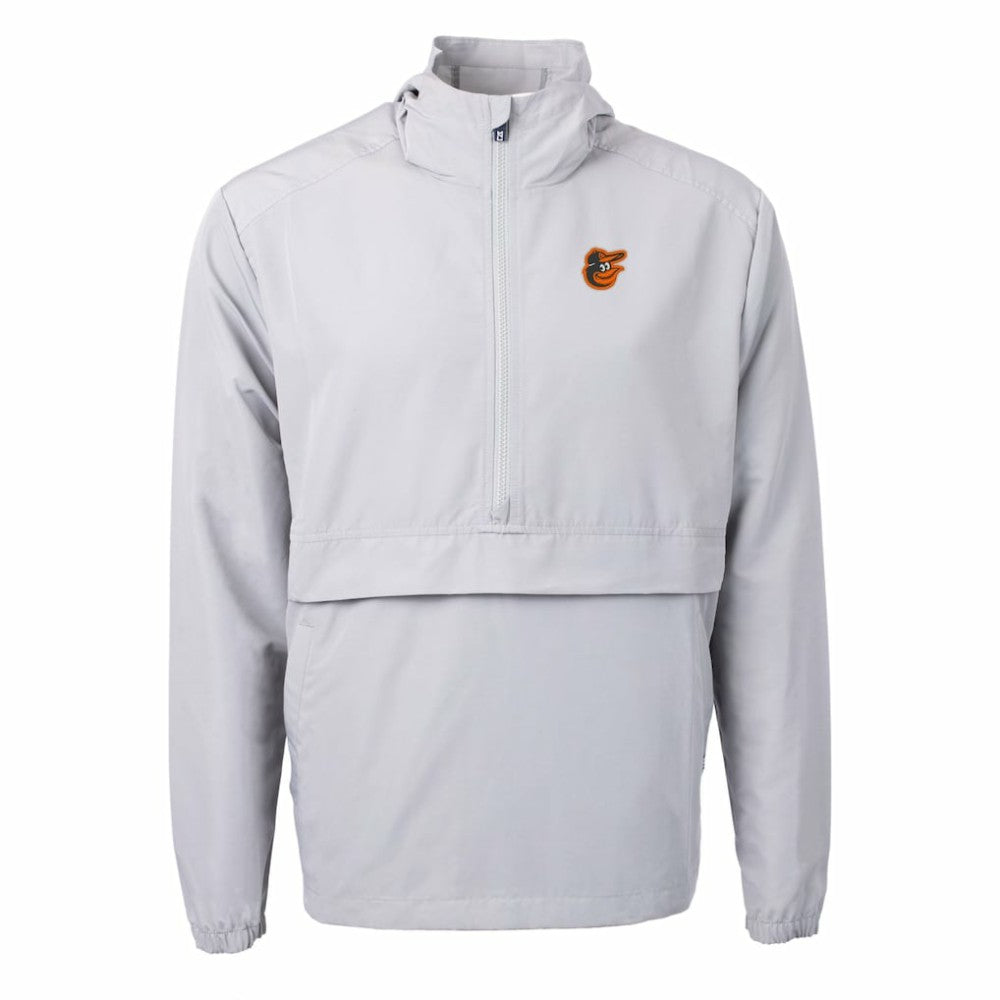 Baltimore Orioles Cutter & Buck Charter Eco Recycled Half-Zip Anorak Jacket - Gray - MLB Discount