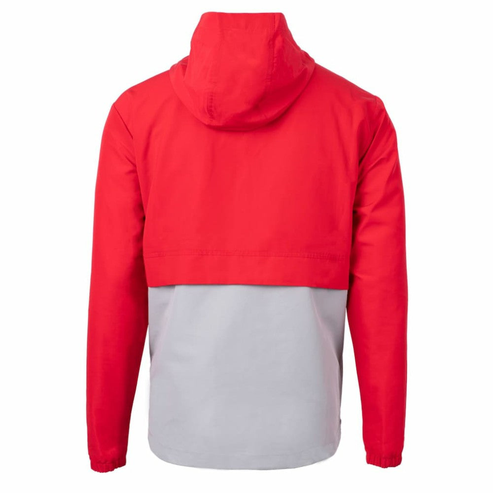 Boston Red Sox Cutter & Buck Charter Eco Recycled Half-Zip Anorak Jacket - Red/Gray - MLB Discount