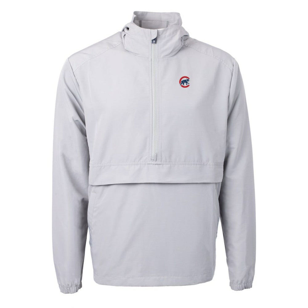 Chicago Cubs Cutter & Buck Charter Eco Recycled Half-Zip Anorak Jacket - Gray - MLB Discount