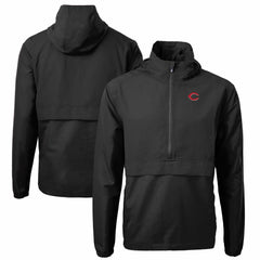 Cincinnati Reds Cutter & Buck Charter Eco Recycled Half-Zip Anorak Jacket - Black - MLB Sale