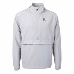 New York Yankees Cutter & Buck Charter Eco Recycled Half-Zip Anorak Jacket - Gray - MLB Online