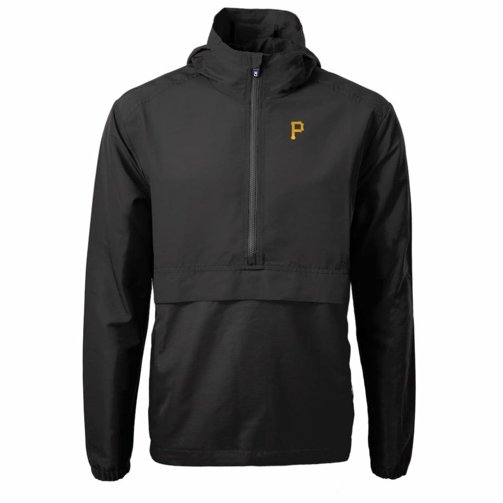 Pittsburgh Pirates Cutter & Buck Charter Eco Recycled Half-Zip Anorak Jacket - Black - MLB Online