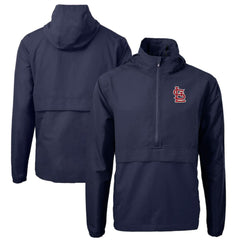St. Louis Cardinals Cutter & Buck Charter Eco Recycled Half-Zip Anorak Jacket - Navy - MLB Lifestyle