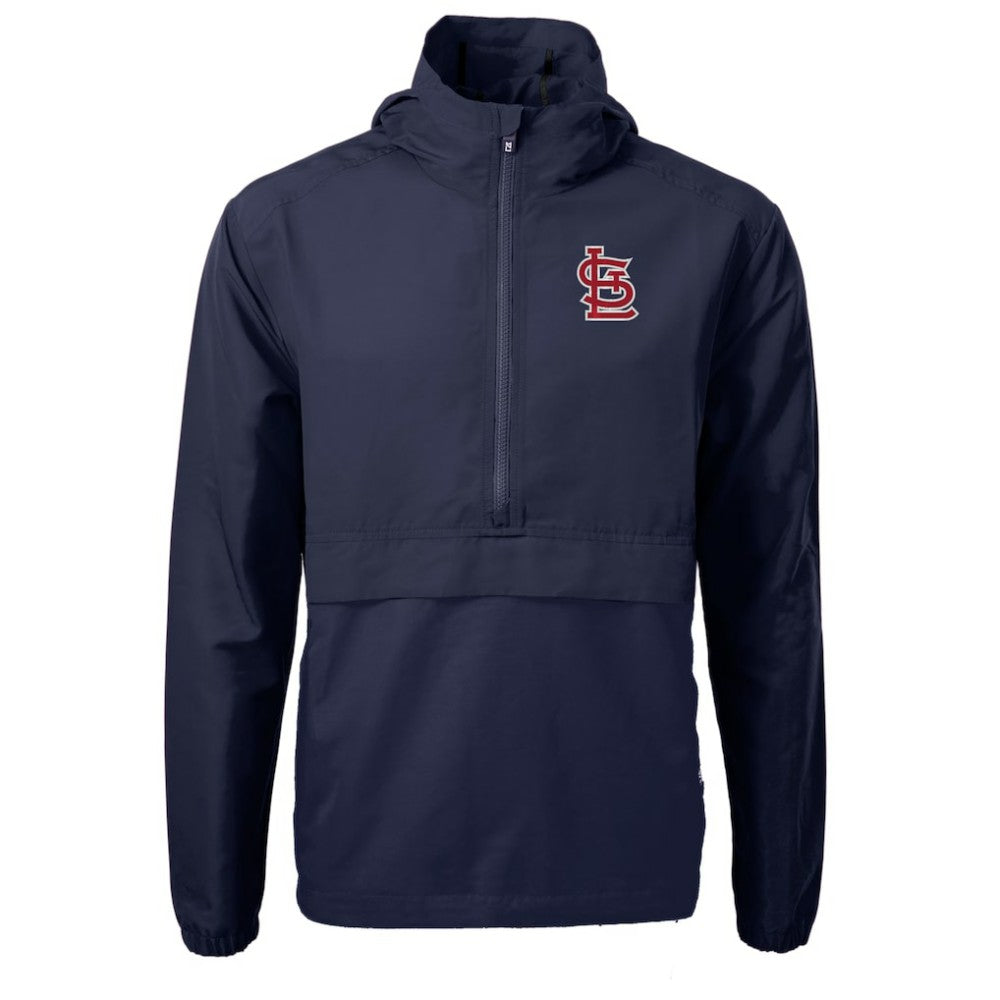 St. Louis Cardinals Cutter & Buck Charter Eco Recycled Half-Zip Anorak Jacket - Navy - MLB Lifestyle