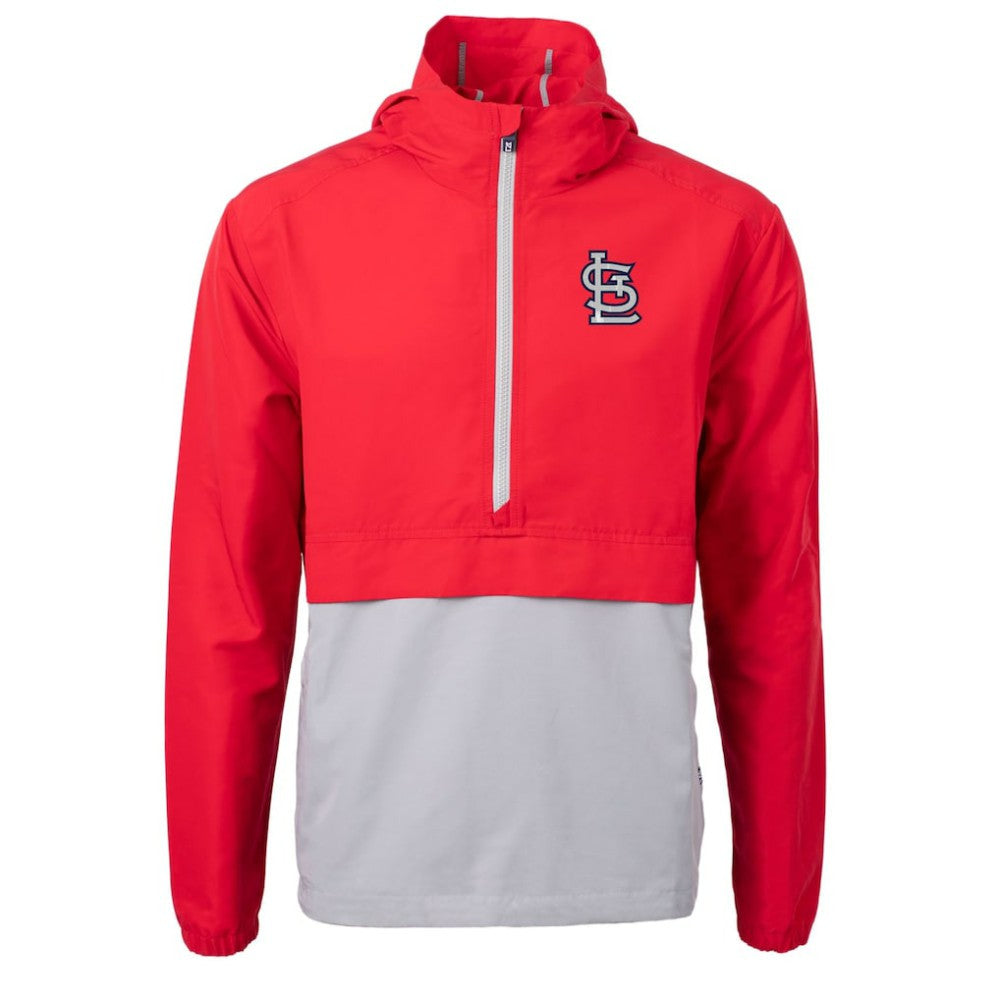 St. Louis Cardinals Cutter & Buck Charter Eco Recycled Half-Zip Anorak Jacket - Red/Gray - MLB Online