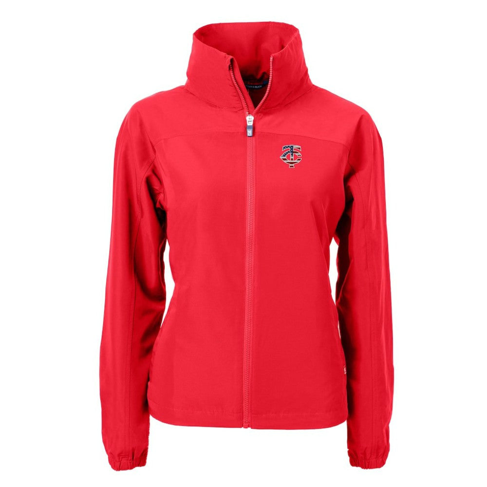 Minnesota Twins Cutter & Buck Women's Charter Eco Recycled Full-Zip Jacket - Red - MLB Online