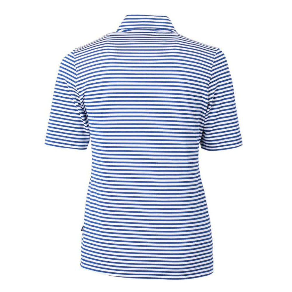 Philadelphia Phillies Cutter & Buck Women's Virtue Eco Pique Stripe Top - Blue - MLB Sale
