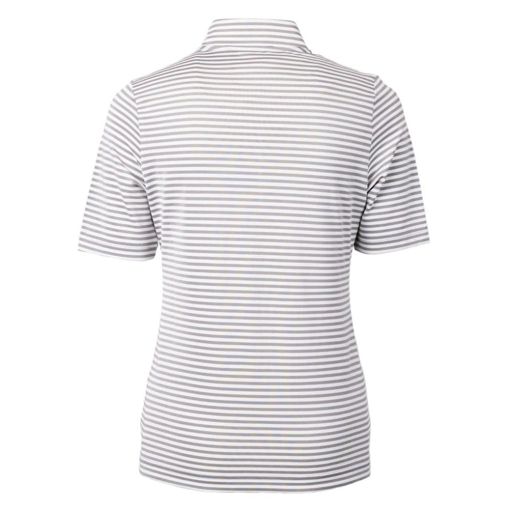 San Francisco Giants Cutter & Buck Women's Virtue Eco Pique Stripe Top - Gray - MLB Online