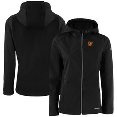 Baltimore Orioles Cutter & Buck Women's Evoke Eco Softshell Recycled Full-Zip Jacket - Black - MLB Discount
