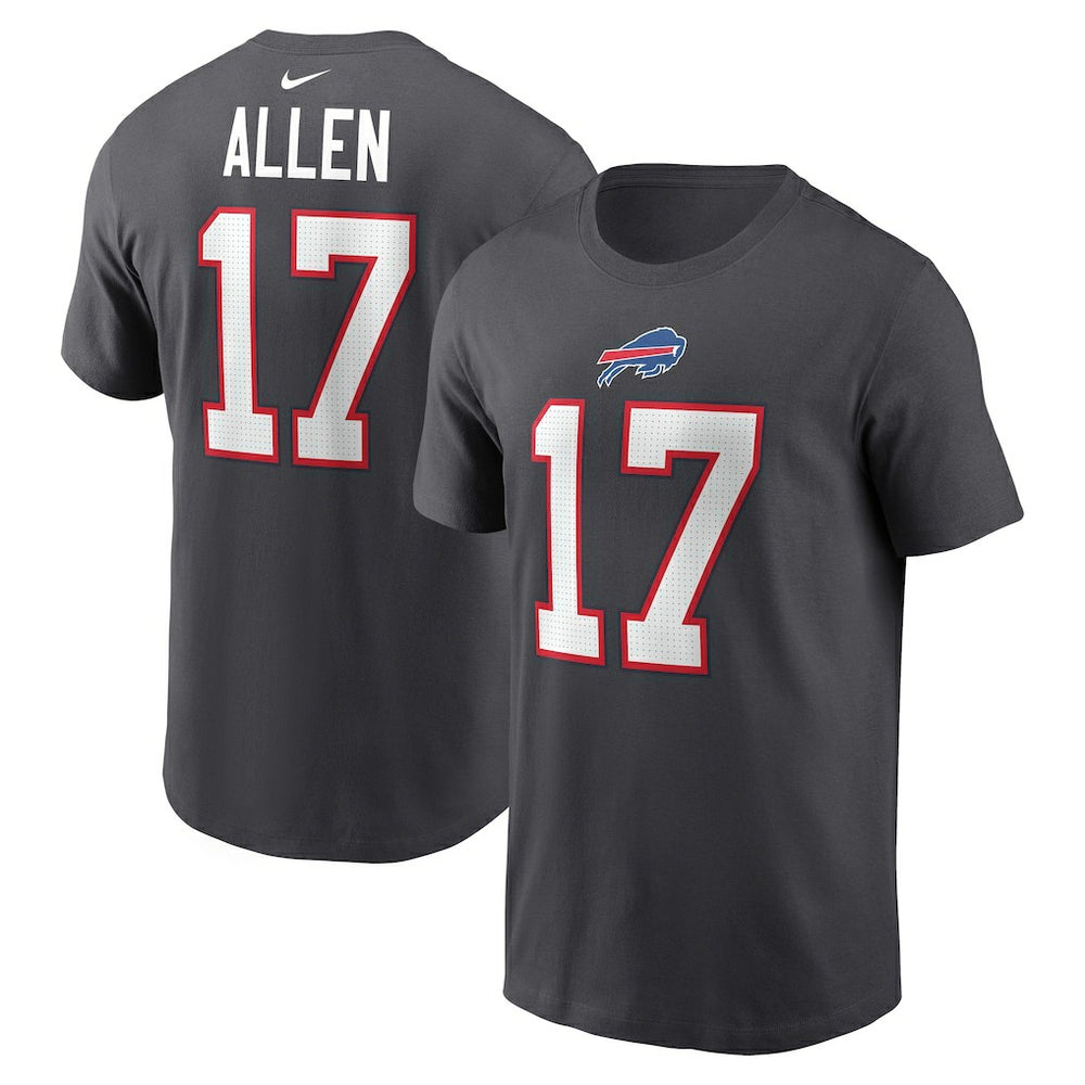 Nike Josh Allen Buffalo Bills Player Name & Number T-Shirt Anthracite