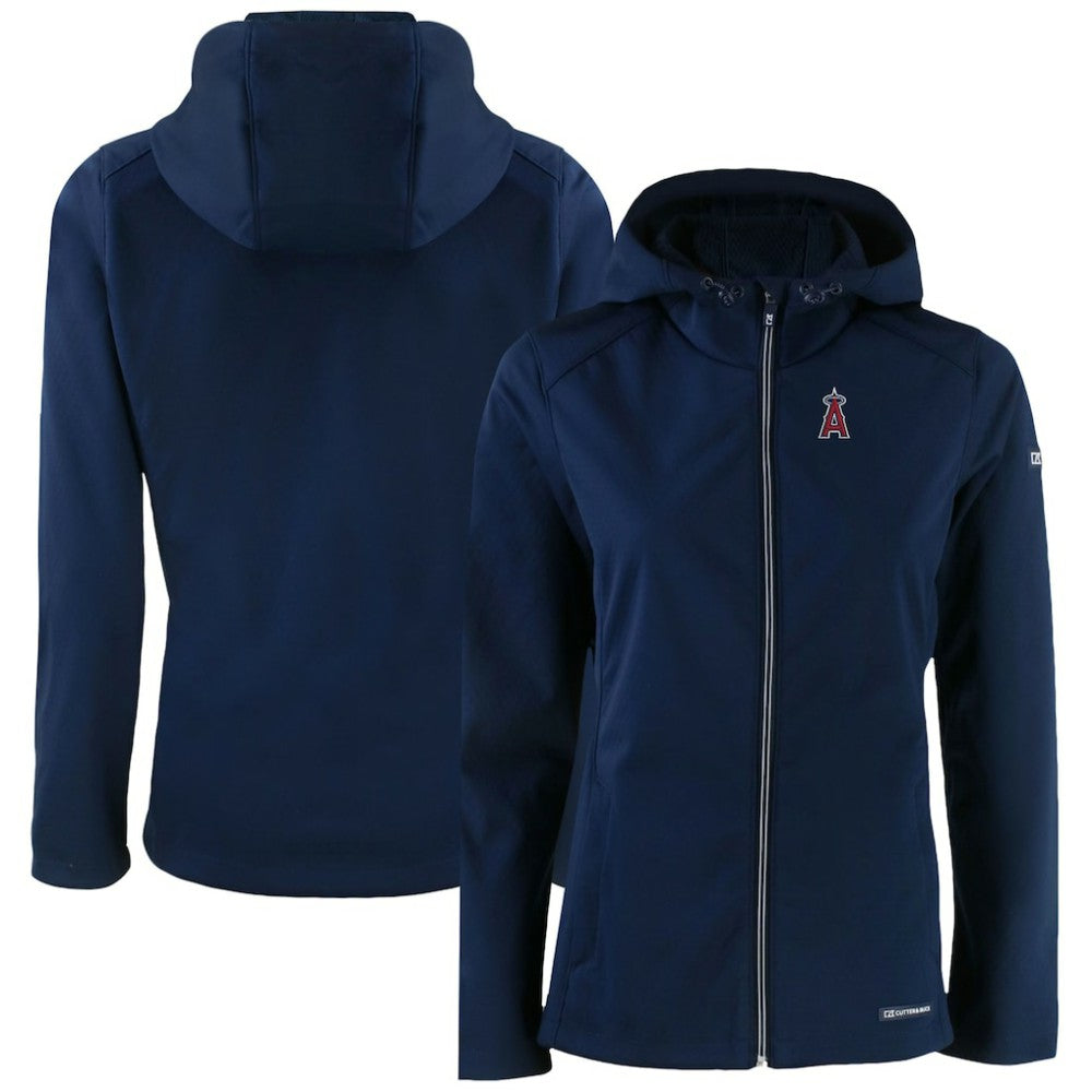 Los Angeles Angels Cutter & Buck Women's Evoke Eco Softshell Recycled Full-Zip Jacket - Navy - MLB Online