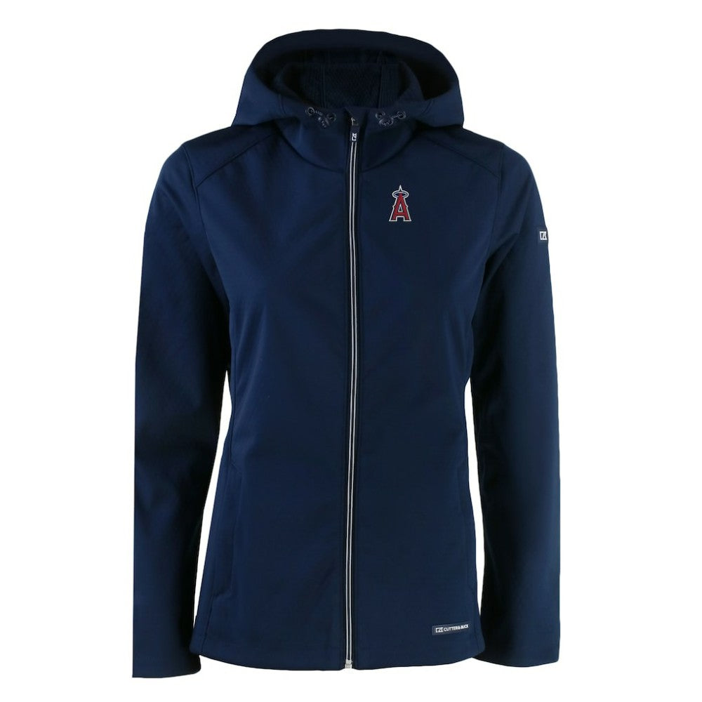 Los Angeles Angels Cutter & Buck Women's Evoke Eco Softshell Recycled Full-Zip Jacket - Navy - MLB Online
