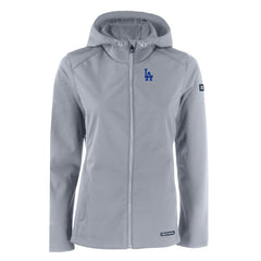 Los Angeles Dodgers Cutter & Buck Women's Evoke Eco Softshell Recycled Full-Zip Jacket - Gray - MLB on Sale