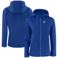 Los Angeles Dodgers Cutter & Buck Women's Evoke Eco Softshell Recycled Full-Zip Jacket - Royal - MLB Lifestyle