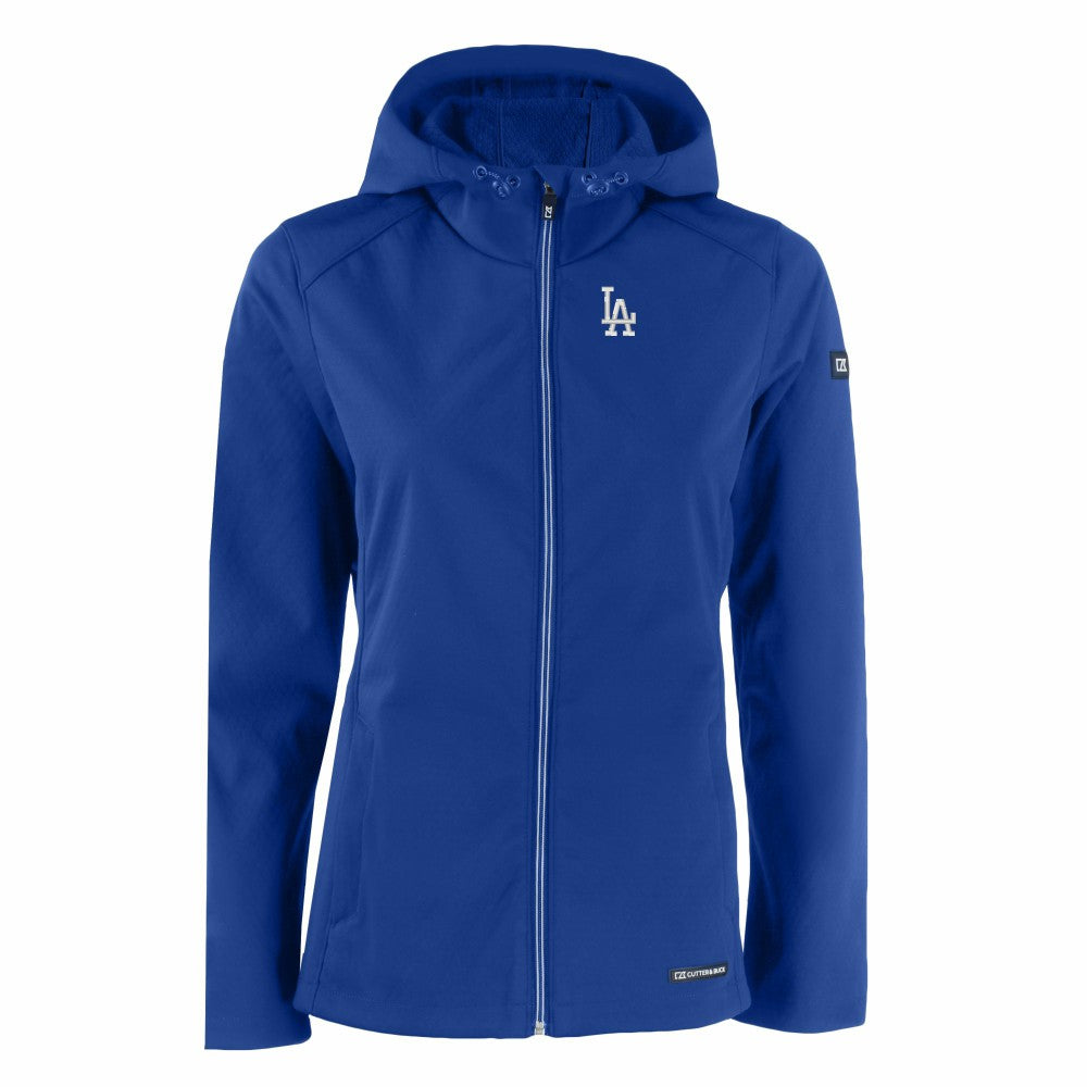 Los Angeles Dodgers Cutter & Buck Women's Evoke Eco Softshell Recycled Full-Zip Jacket - Royal - MLB Lifestyle