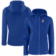 New York Mets Cutter & Buck Women's Evoke Eco Softshell Recycled Full-Zip Jacket - Royal - MLB Sale