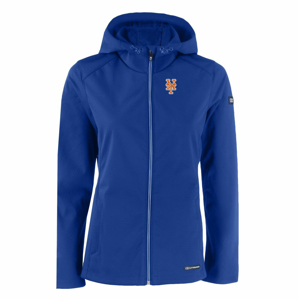New York Mets Cutter & Buck Women's Evoke Eco Softshell Recycled Full-Zip Jacket - Royal - MLB Sale
