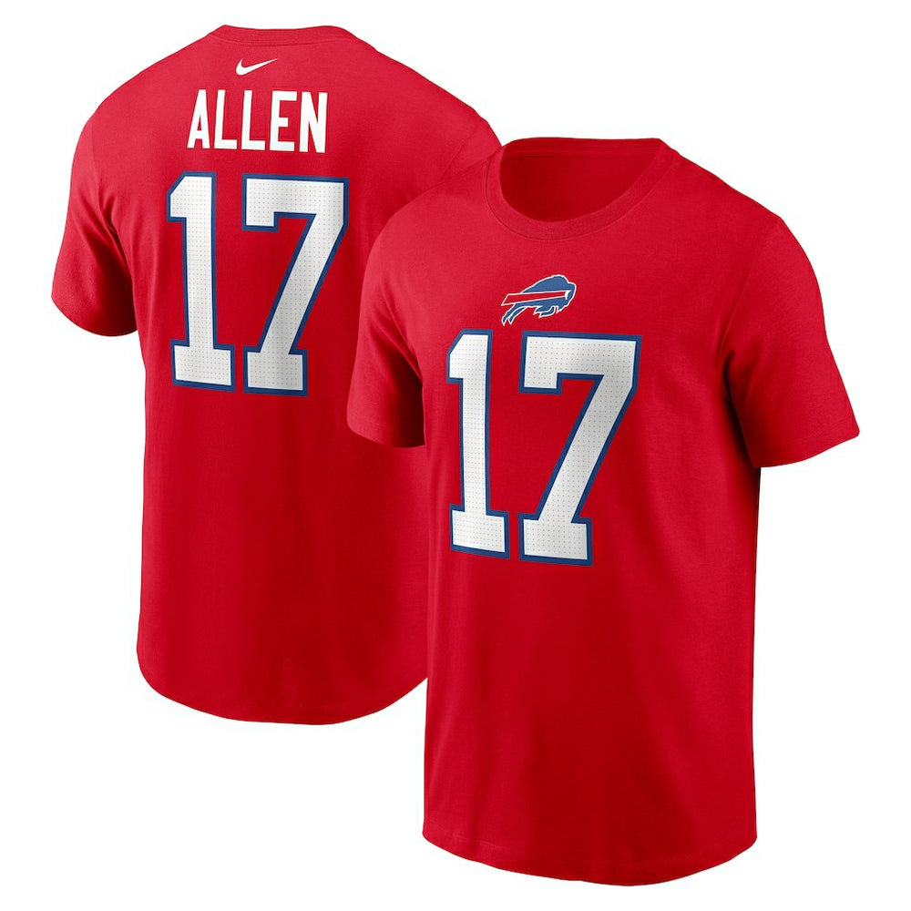 Nike Josh Allen Buffalo Bills Player Name & Number T-Shirt Red