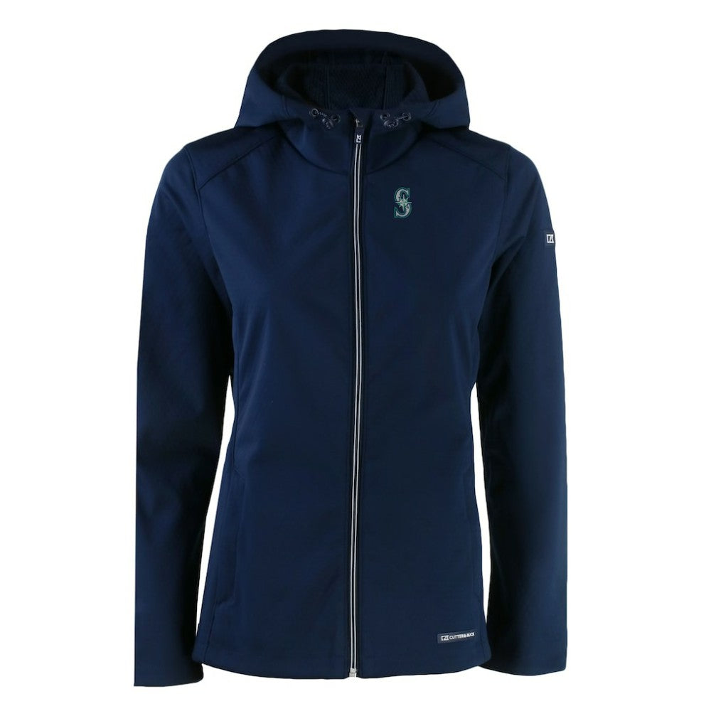 Seattle Mariners Cutter & Buck Women's Evoke Eco Softshell Recycled Full-Zip Jacket - Navy - MLB Online