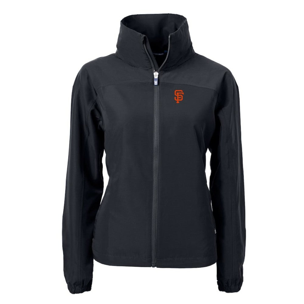 San Francisco Giants Cutter & Buck Women's Charter Eco Recycled Full-Zip Jacket - Black - MLB on Sale