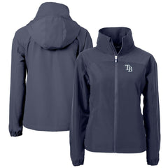 Tampa Bay Rays Cutter & Buck Women's Charter Eco Recycled Full-Zip Jacket - Navy - MLB Sale