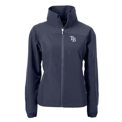 Tampa Bay Rays Cutter & Buck Women's Charter Eco Recycled Full-Zip Jacket - Navy - MLB Sale