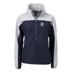 Detroit Tigers Cutter & Buck Women's Charter Eco Recycled Half-Zip Anorak Jacket - Navy - MLB Lifestyle