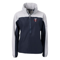 Minnesota Twins Cutter & Buck Women's Charter Eco Recycled Half-Zip Anorak Jacket - Navy - MLB Discount