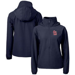 St. Louis Cardinals Cutter & Buck Women's Charter Eco Recycled Half-Zip Anorak Jacket - Navy - MLB Online