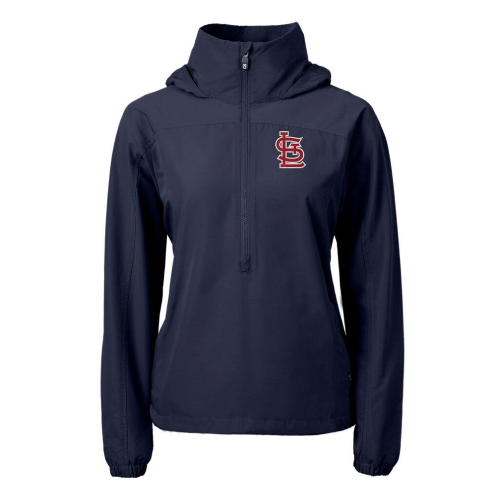 St. Louis Cardinals Cutter & Buck Women's Charter Eco Recycled Half-Zip Anorak Jacket - Navy - MLB Online