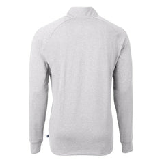 Philadelphia Phillies Cutter & Buck Big & Tall Adapt Eco Knit Stretch Recycled Quarter-Zip Pullover Top - Heather Gray - MLB Lifestyle
