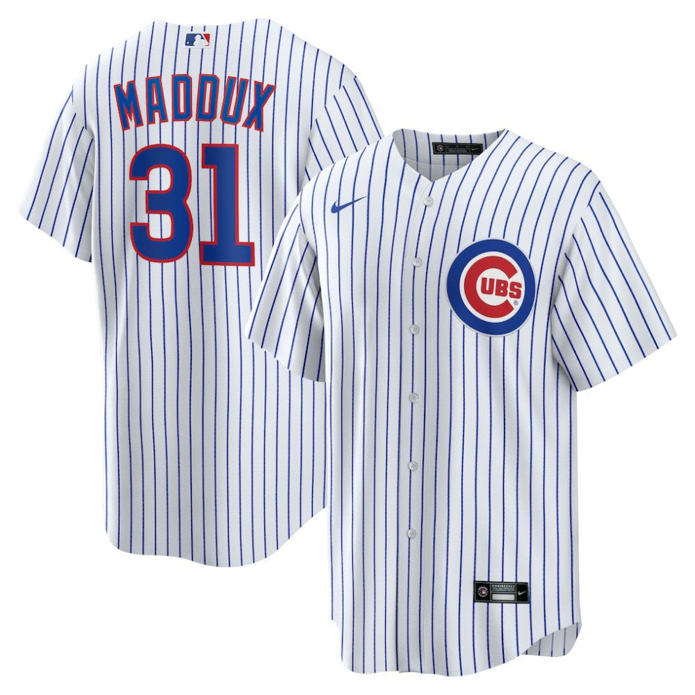 Greg Maddux Chicago Cubs Nike Home Retired Player Replica Jersey - White - Nike on Sale