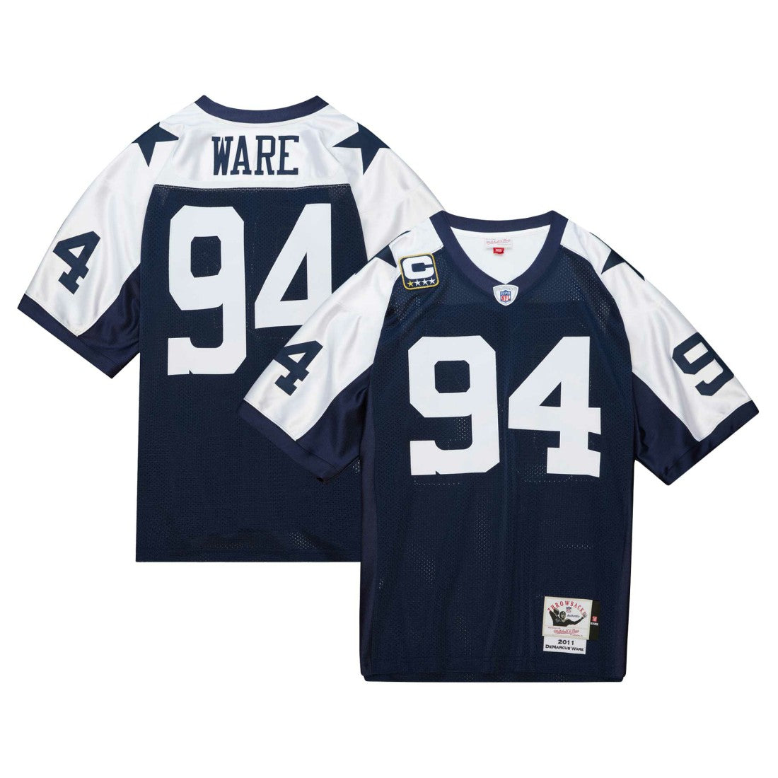 Mitchell & Ness DeMarcus Ware Dallas Cowboys 2011 Authentic Throwback Retired Player Jersey Navy
