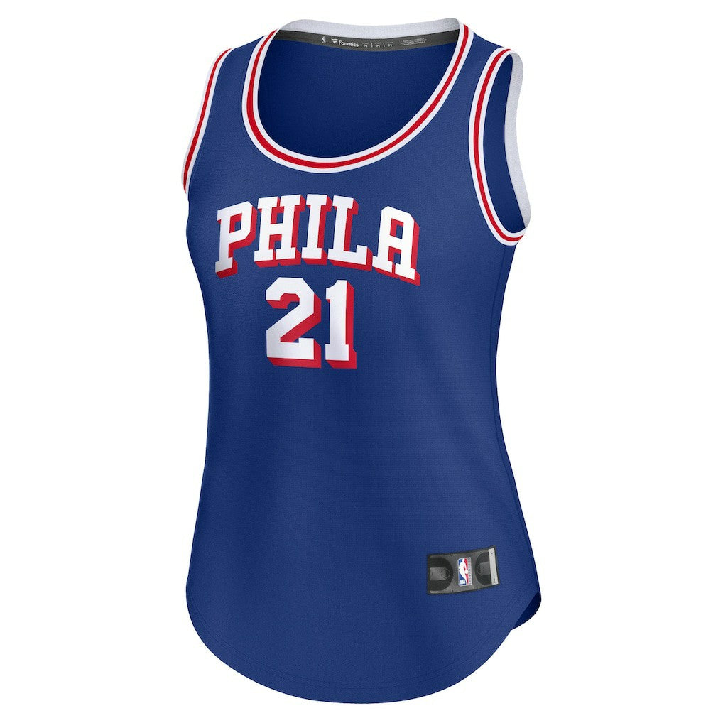 Joel Embiid Philadelphia 76ers Women's Fast Break Player Jersey Icon Edition Royal | Fanatics for sale