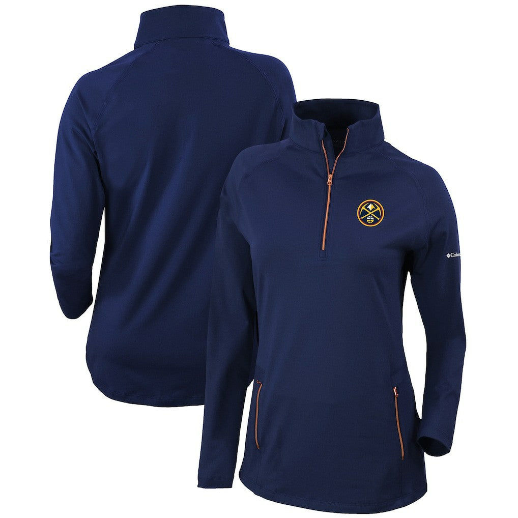 Denver Nuggets Women's Omni-Wick Outward Nine Quarter-Zip Pullover Top for sale Navy | Columbia