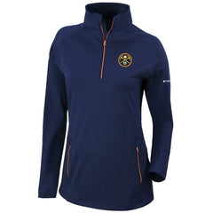 Denver Nuggets Women's Omni-Wick Outward Nine Quarter-Zip Pullover Top for sale Navy | Columbia