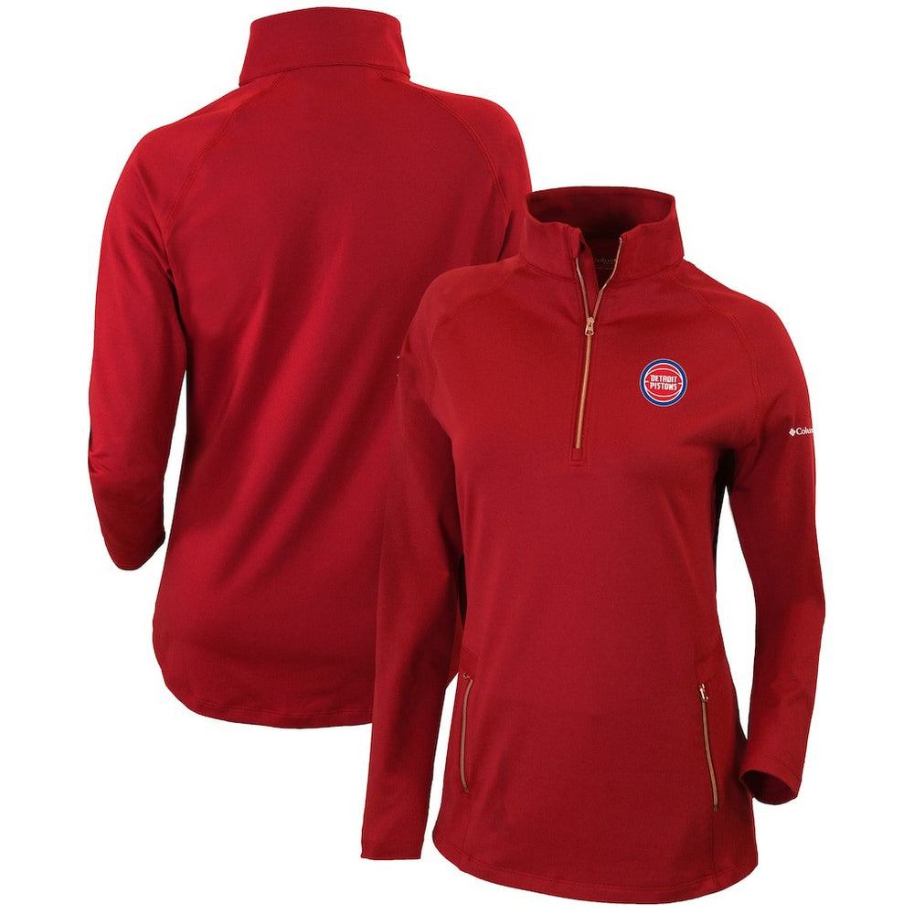 Detroit Pistons Women's Omni-Wick Outward Nine Quarter-Zip Pullover Top for sale Red | Columbia US