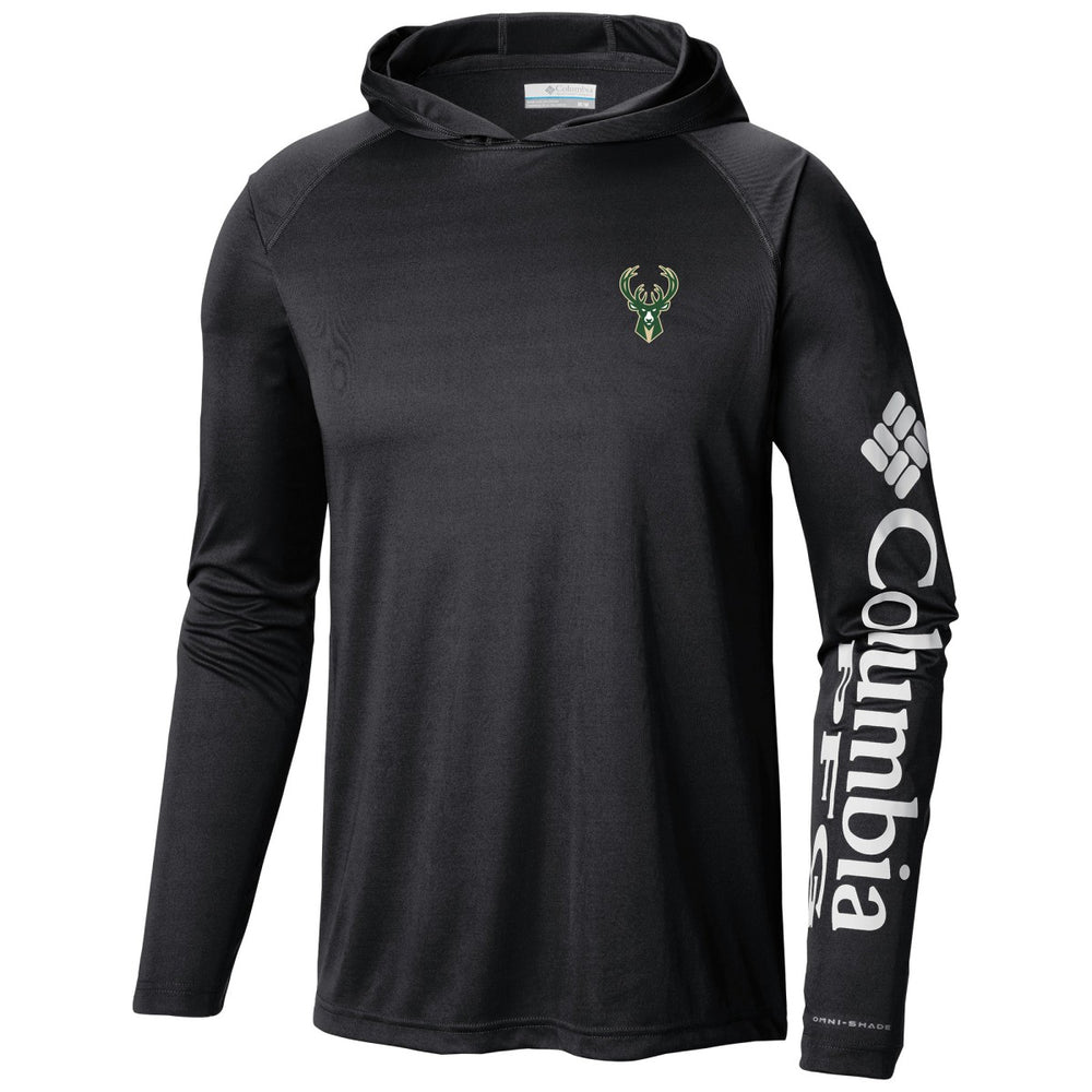Milwaukee Bucks Terminal Tackle Long Sleeve Hoodie T-Shirt Black | Columbia US