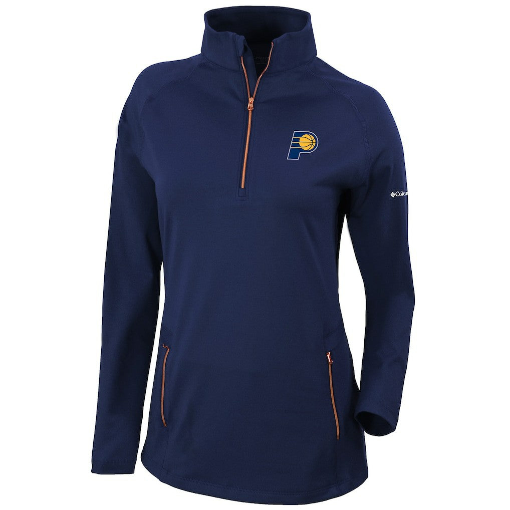 Indiana Pacers Women's Omni-Wick Outward Nine Quarter-Zip Pullover Top Navy | Columbia outlet