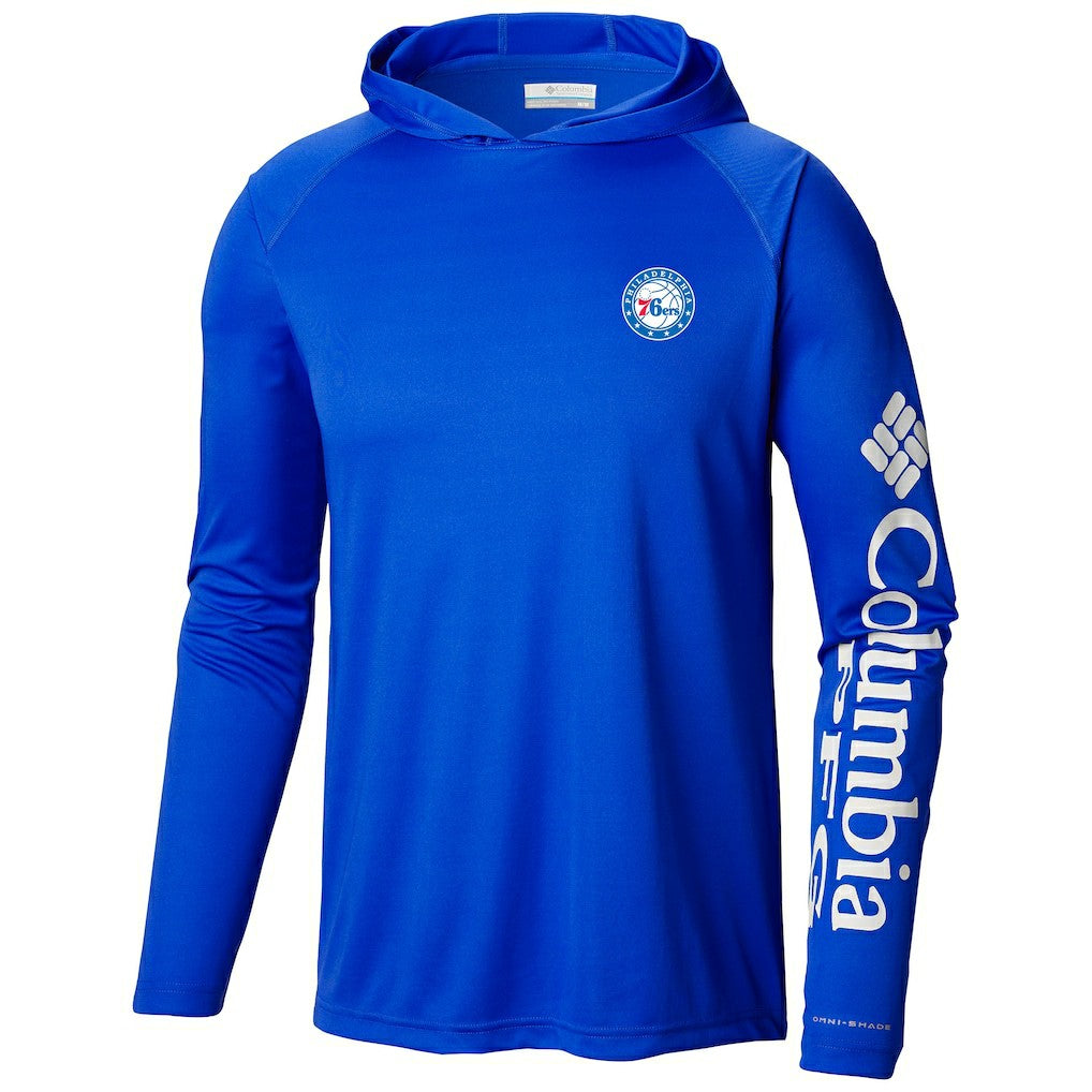 Philadelphia 76ers Terminal Tackle Long Sleeve Hoodie T-Shirt Blue | Columbia