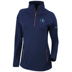 Minnesota Timberwolves Women's Omni-Wick Outward Nine Quarter-Zip Pullover Top Navy | Columbia Near Me