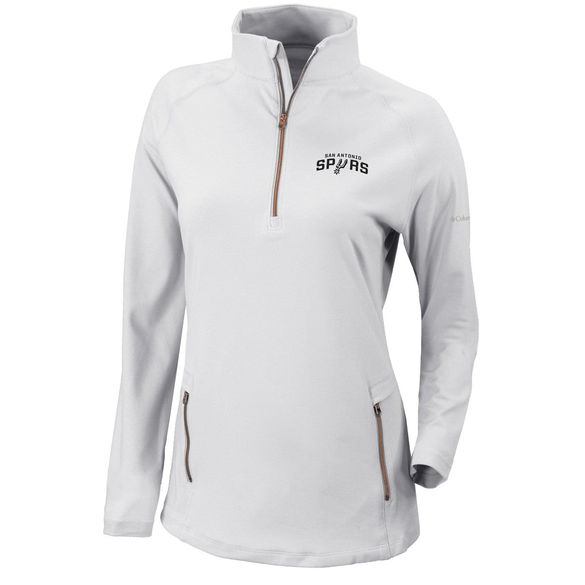 San Antonio Spurs Women's Omni-Wick Outward Nine Quarter-Zip Pullover Top White | Columbia discount