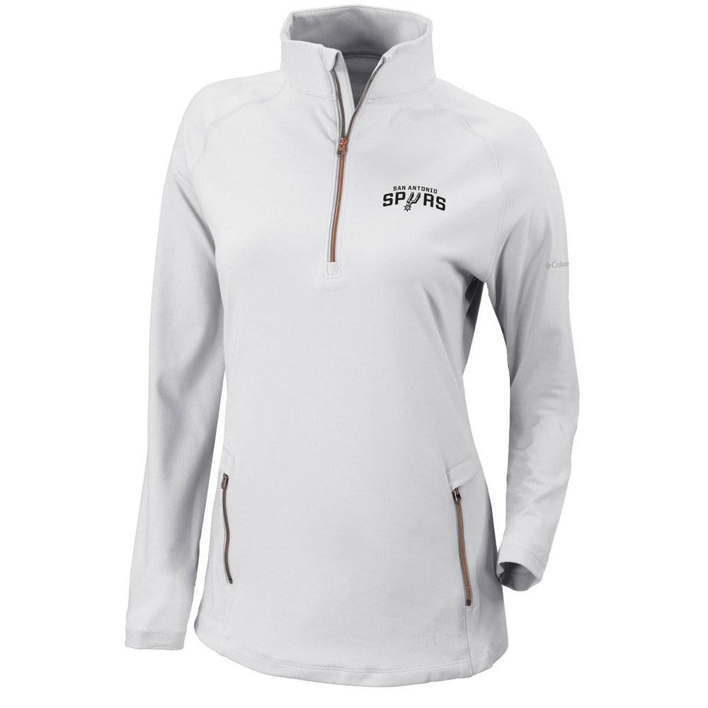 San Antonio Spurs Women's Omni-Wick Outward Nine Quarter-Zip Pullover Top White | Columbia discount
